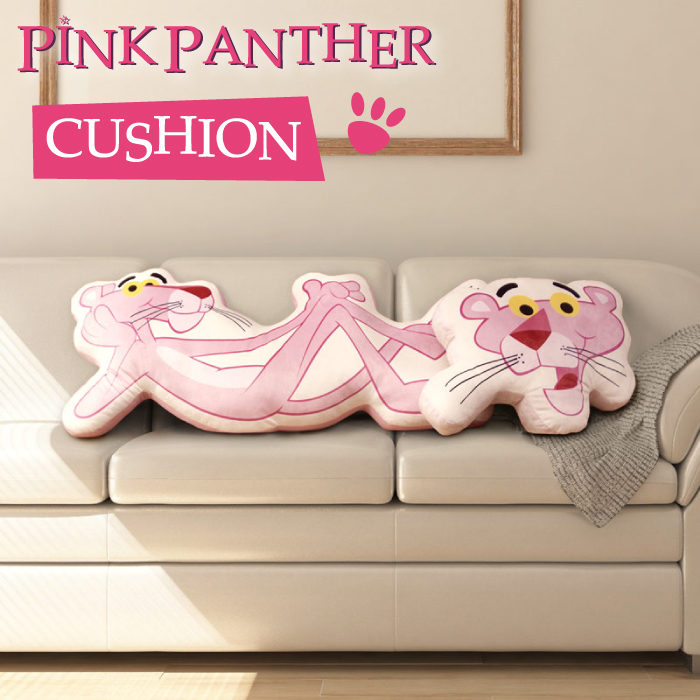 楽天市場 クッション おしゃれ 厚い 椅子 抱き 抱き枕 大きいかわいい 可愛い ふわふわ Pink Panther キャラクター ギフト プレゼント おもしろい 面白 雑貨 グッズ アメリカン雑貨 ピンクパンサー ダイカットクッション ピンクパンサー ハイドアウト