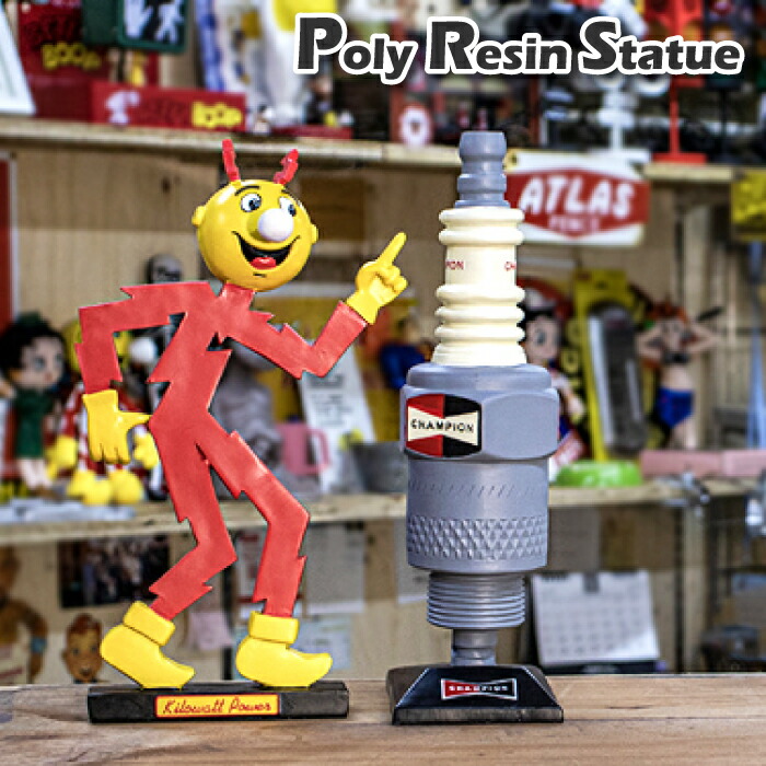 楽天市場 アメリカン スタチュー ポリレジン製 フィギュア レディキロワット チャンピオン プラグ Champion Reddy Kilowatt おしゃれ ヴィンテージ ガレージ アメリカ アメリカン雑貨 送料無料 あす楽対応 ハイドアウト