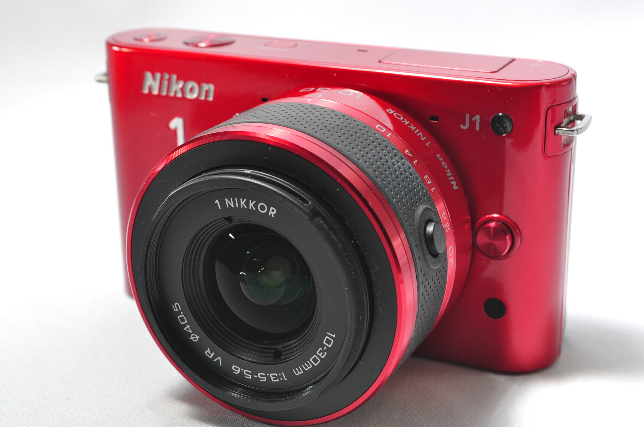 Nikon 1 J1 赤色 ミラーレスカメラ レンズセット　#12 Nikon 1 J1用の赤のNIKKOR 10mm f/2.8』 ニコン Nikon 1 J1 標準