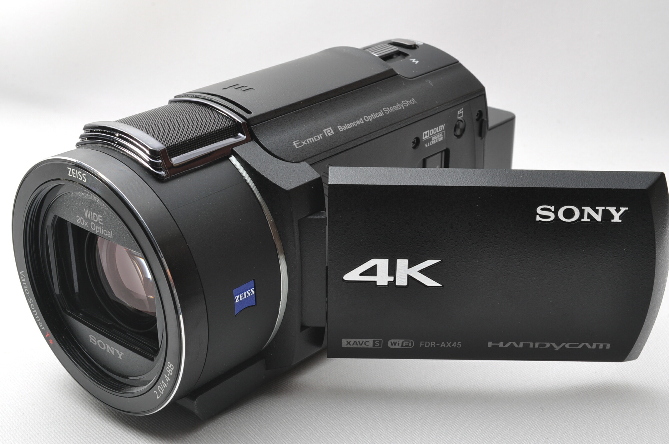 【中古】【1ヶ月引きうける】 テレビカメラ ソニー SONY FDR-AX45 黒いこと 内蔵記憶装置64GB 光学望遠レンズ20倍 あき場所光学手ブレ手を加える FDR-AX45 B