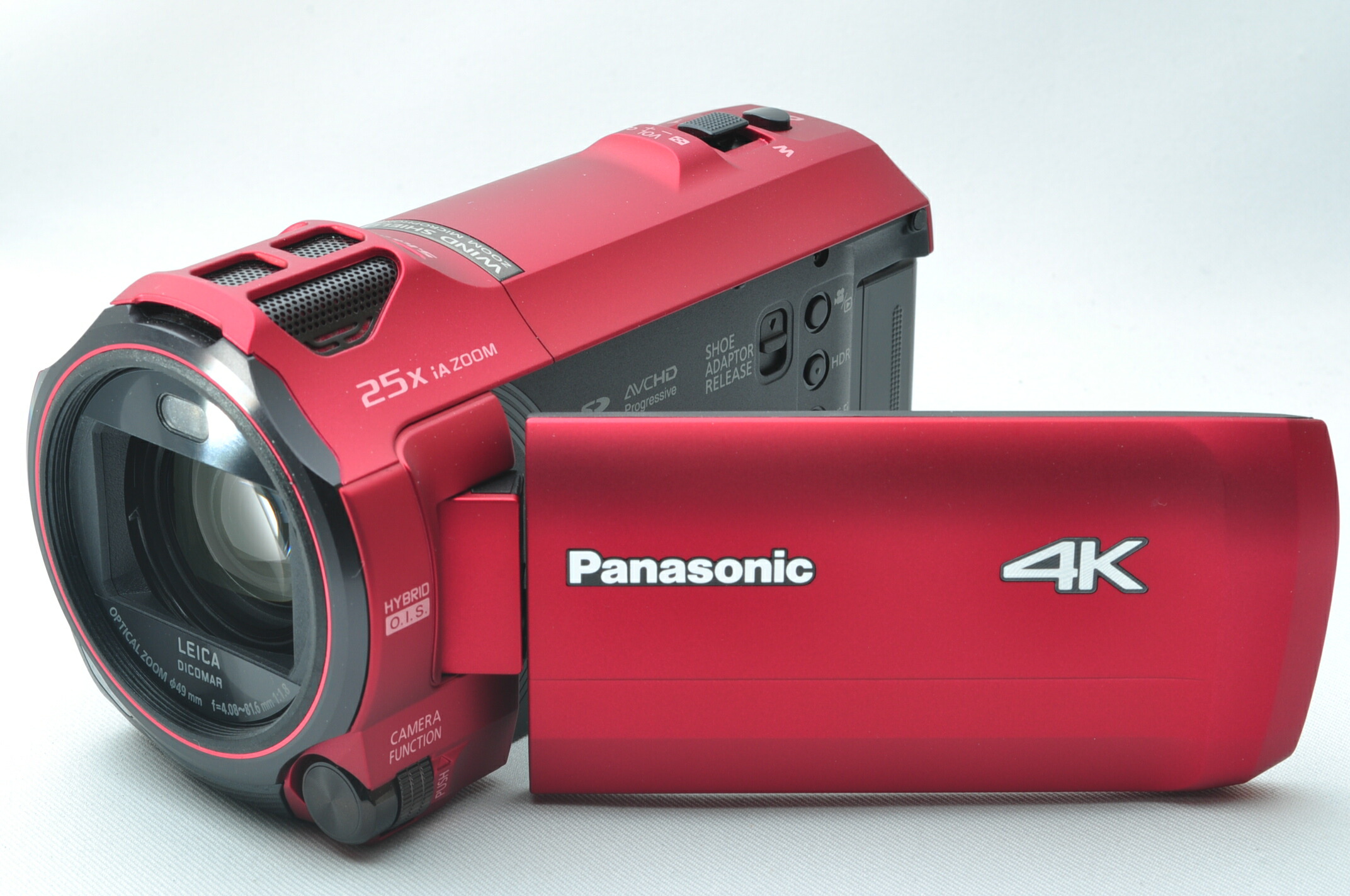 【中古】【1ヶ月引き請ける】 テレビカメラ パナソニック Panasonic 4Kテレビカメラ VX992M  64GB 光学20倍望遠レンズ アーバンレッド HC-VX992M-R