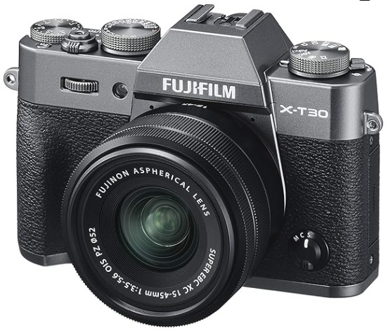 【中古】【1ヶ月引き請ける】 富士フイルム FUJIFILM X-T30 XC水晶体一揃いの道具 暗灰色しろがね色 X-T30LK-1545-CS 銀鏡受け答え一眼