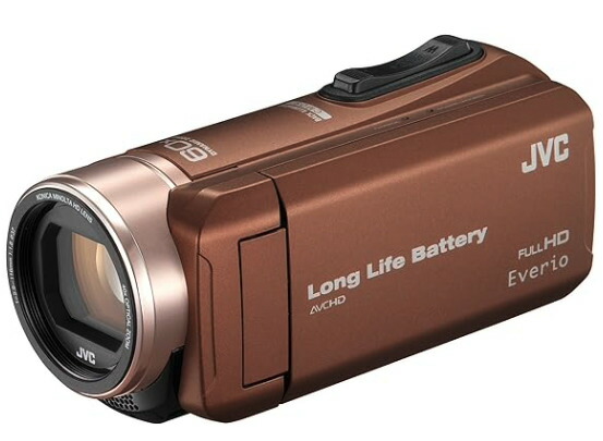 【中古】【1ヶ月保証】 ビデオカメラ JVC Everio R 耐低温 耐衝撃 長時間内蔵バッテリー 内蔵メモリー32GB ライトブラウン GZ-F200-T SDカード付き