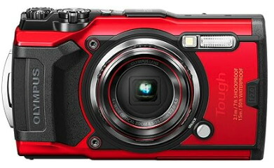 【中古】【1ヶ月保証】オリンパス OLYMPUS Tough TG-6 レッド 1200万画素CMOS F2.0 15m 防水 100kgf耐荷重 GPS 内蔵Wi-Fi TG-6RED SDカード付き