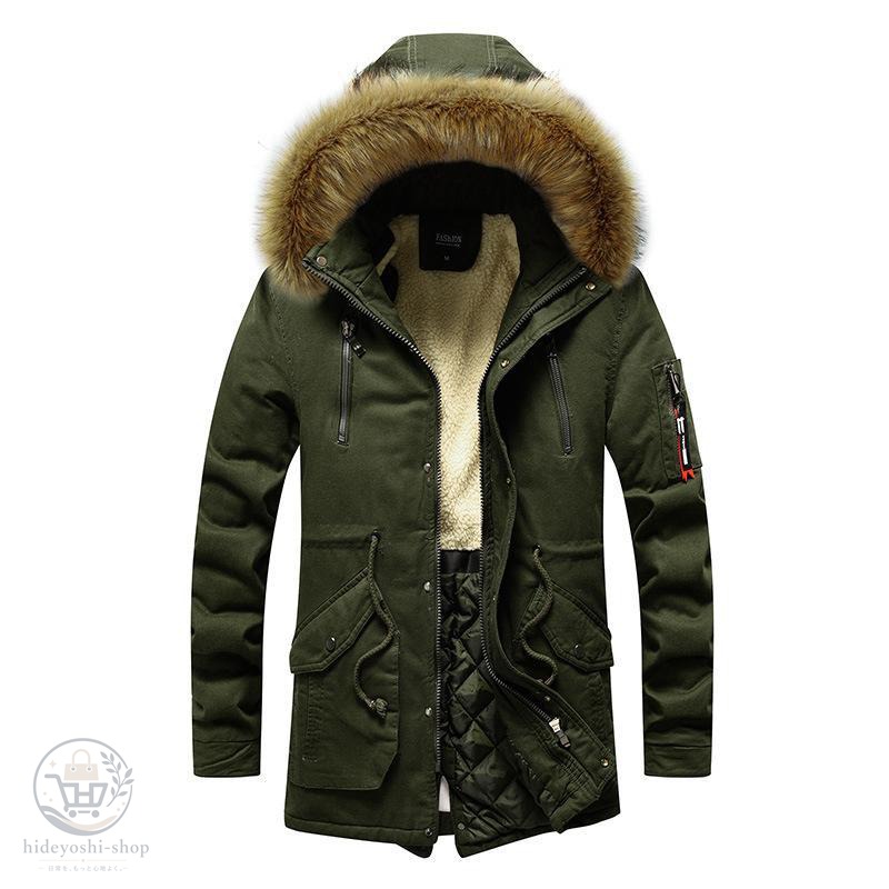 モッズコート メンズ 毛革付き添い人 裏ボア 冬服 ミリタリー厚地の外套 馬鹿でかい大きさ ロング厚地の外套 アウター 朦々たる 生あたたかい 防寒防風 今めかしい