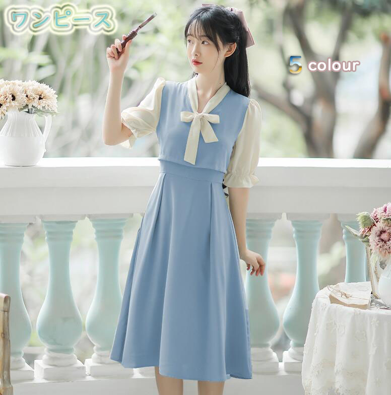 ワンピース フォーマル 女子 長袖 高校生 大学生 ジュニアワンピース 発表会 卒業式 制服 入学式 結婚式 法事用 通学 普段着 お受験 ワンピースパープル レッド コーヒー色 ブルー S M L Xl 2xl 保証書付