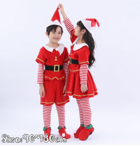サンタ 衣装 子供服 ベビー 3点セット コスチューム 男の子 女の子 クリスマス パーティー ベビー服 コスプレ 仮装 Christmas 子供 90cm 180cmクリスマス プレゼント用 可愛い ベビーウェア ギフト プレゼント ご褒美