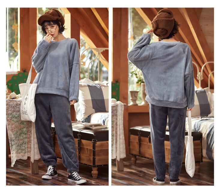 市場 女性パジャマルームウェア 厚手 レディース もこもこ上下セット 柔らか き 着る毛布 かわいい 女子ガウン