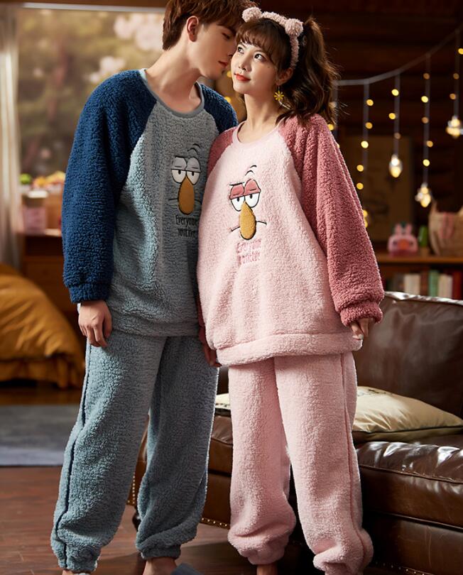 市場 パジャマカップル 厚手 可愛い ペアパジャマ ゆったりメンズもこもこ上下セット ガウンき レディースルームウェア 着る毛布
