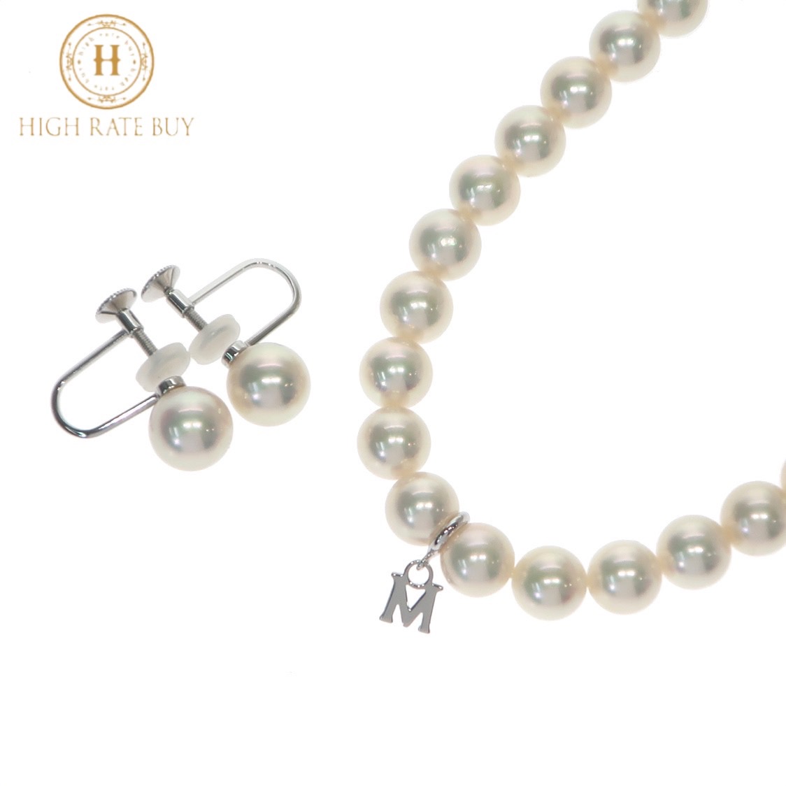 楽天市場】【新品同様】MIKIMOTO ミキモト パールネックレス Mチャーム