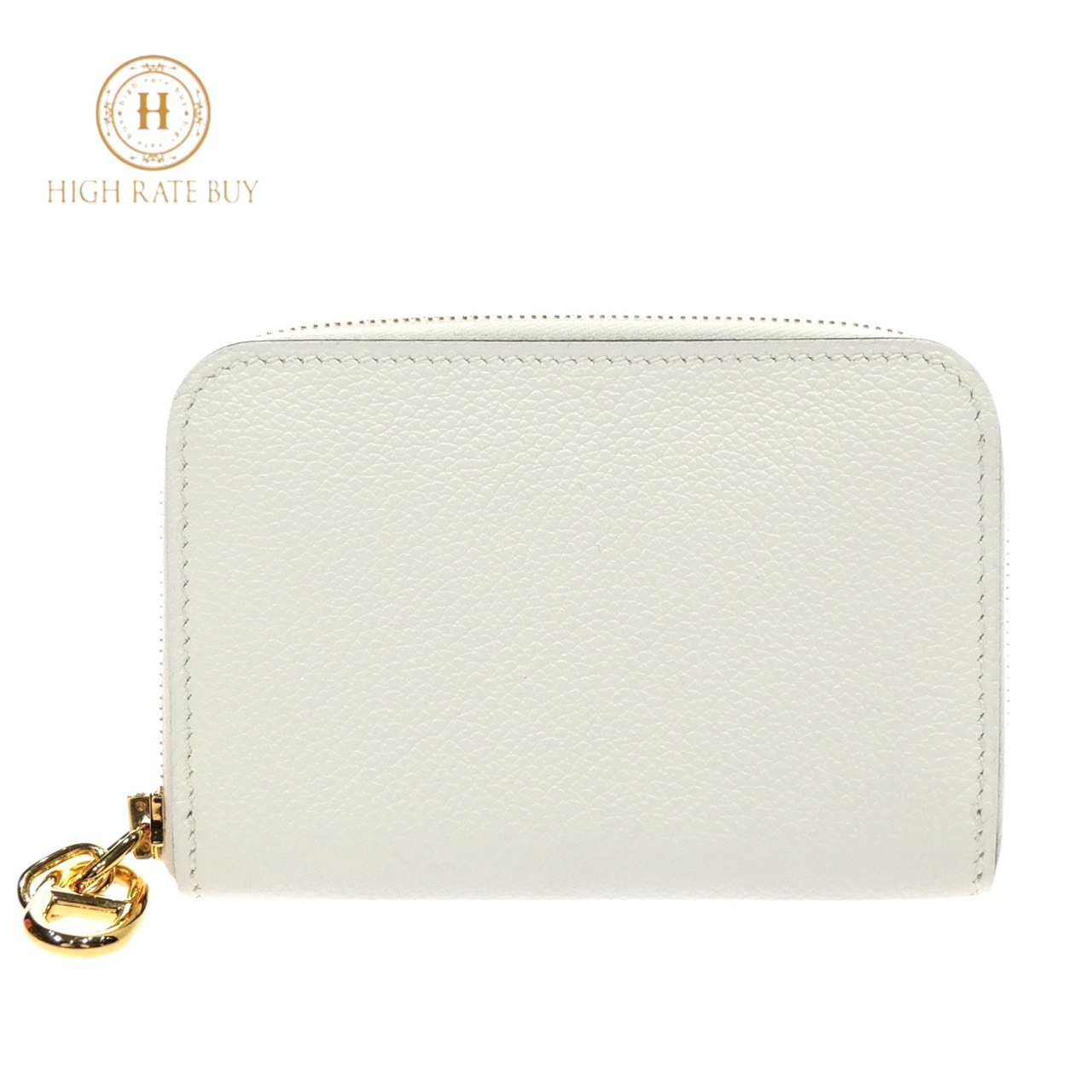 【新品】HERMES エルメス ジップアンゴー エバーカラー 白いこと ゴールド金具 K刻 2025年 シェーヌダンクル パウダーコンパクト 歌留多容れもの コインケース  金入れ