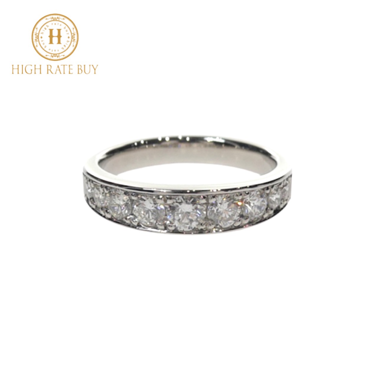 【未使用品】ダイヤモンド リング Pt900 プラチナ 1.00ct 1.0ct 1ct 9石 ラウンド ブリリアント カット レディース ジュエリー アクセサリー 指輪 16号 #57 鑑別書付き