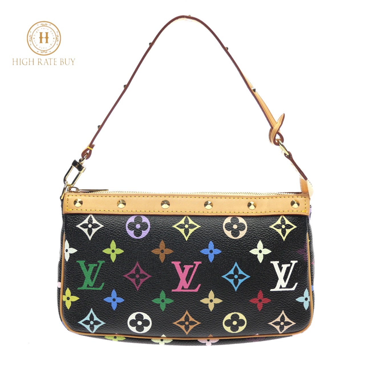 【極美品】LOUIS VUITTON ルイ・ヴィトン ポーチ ポシェットアクセソワール モノグラムマルチ M92648 SL0043 アクセサリーポーチ レディース