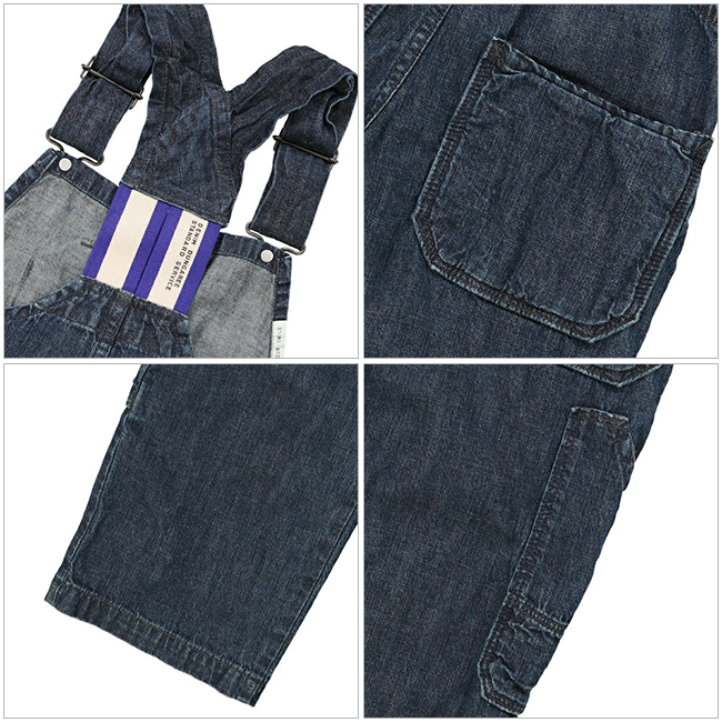 6 4 11スーパーマーケットsale確定 小売り店内側購買転回でp最大限10倍 Denim Dungaree デニムアンドダンガリー 8ozデニム オーバー櫂 1cm オールお宿壱 繋ぎ キッズ Daemlu Cl