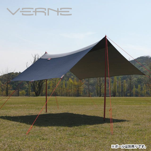 クーポン配布●VERNE ベルン DENIM TARP 15 デニムタープ VR-VS-21DT15 【日除け アウトドア キャンプ】|Highball
