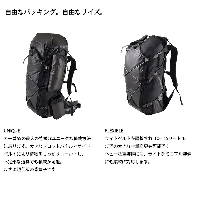 ○PaaGo WORKS パーゴワークス HP204BLK CARGO ブラック 55 カーゴ55