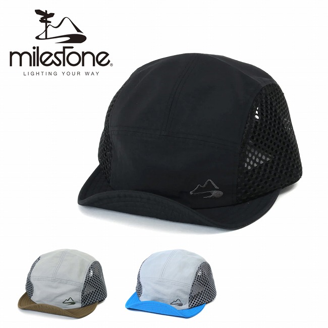 【4/4 20:00～4/10 23:59限定クーポン配布中】●milestone マイルストーン original cap オリジナルキャップ MSC-018 【 帽子 アウトドア キャンプ 通気性 】【メール便・代引不可】