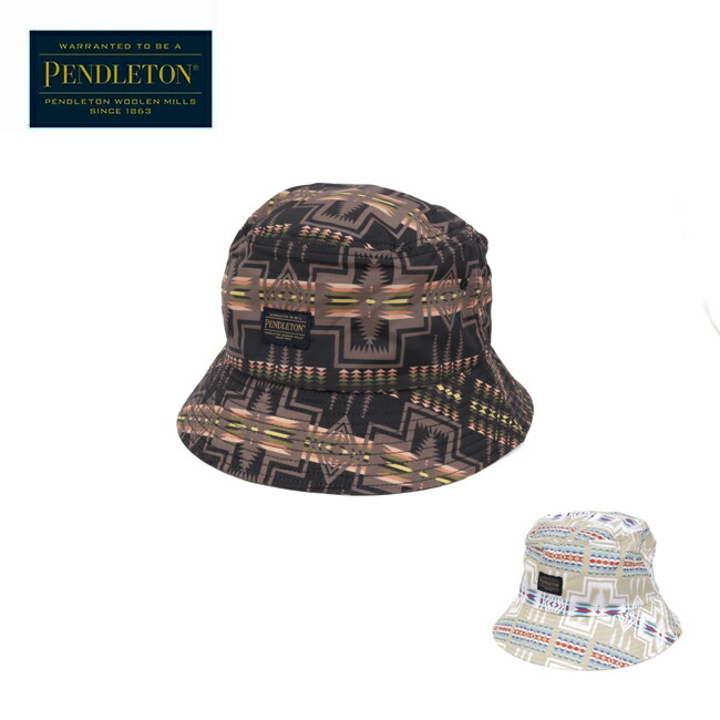●PENDLETON ペンドルトン Ecopet Print Hat エコペットプリントハット PDT-000-251044 【 帽子 バケハ 撥水 旅行 フェス アウトドア アクティブ キャンプ 】【メール便・代引不可】
