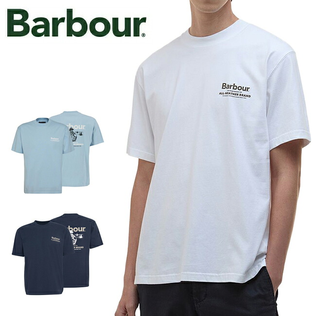 クーポン配布●Barbour バブアー Outdoors Graphic os Fit T-Shirt アウトドアグラフィックosフィットTシャツ MTS1408/08210912 【 トップス 半袖 Tシャツ 綿100% コットン アウトドア 】｜Highball