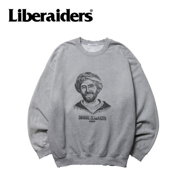●Liberaiders リベレイダース PORTRAIT CREWNECK ポートレートクルーネック 773162503 【 トップス 長袖 トレーナー プルオーバー フェード加工 裏起毛 アウトドア 】