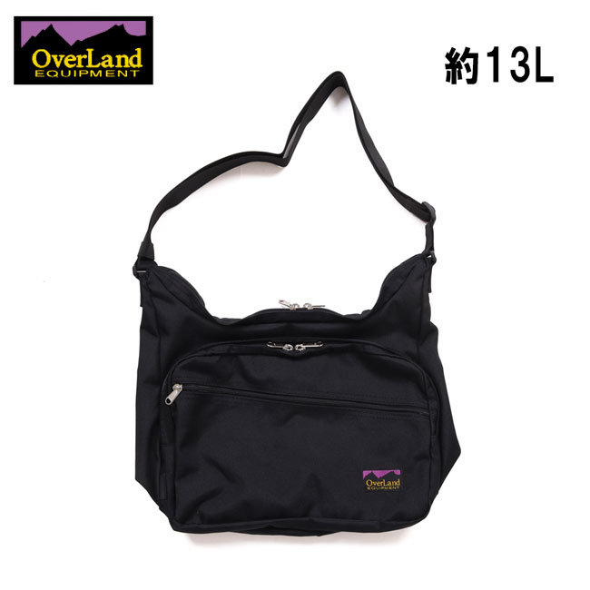 【4/4 20:00～4/10 23:59限定クーポン配布中】●OverLand EQUIPMENT オーバーランドイクイップメント SHOULDER BAG ショルダーバッグ Black OL-253003 【 斜めかけ 肩掛け トラベル 旅行 フェス アウトドア キャンプ 13L 】