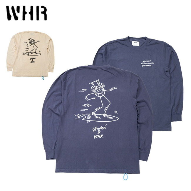 【14日20時～17日9時59分まで使用可能なクーポン配布中】●WHR ダブルエイチアール ANDRE TEE アンドレティー WHR-ANDR_LS-25FW 【 トップス 長袖 ロンT 綿 コットン アウトドア 】