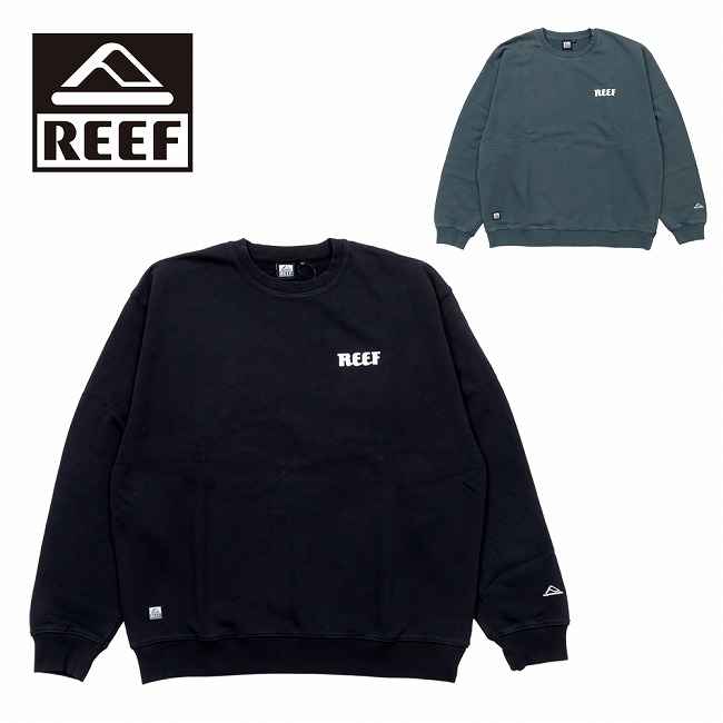 【14日20時～17日9時59分まで使用可能なクーポン配布中】●REEF リーフ HERITAGE WASHED CREW ヘリテージウォッシュドクルー RFSWM2520 【 トップス 長袖 プルオーバー トレーナー 裏毛 スウェット 胸ロゴ アウトドア 】