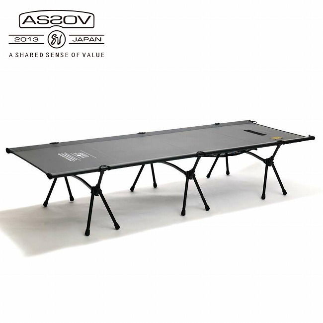 クーポン配布●AS2OV アッソブ NYLON POLYCARBONATE COT ナイロンポリカーボネートコット Black 492505 【 折り畳みベッド コンパクト 防水 撥水 キャンプ アウトドア 】|Highball