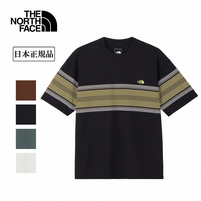 ●THE NORTH FACE ザ・ノース・フェイス S/S Free Run Panel Border Crew ショートスリーブフリーランパネルボーダークルー NT12691 【 トップス 半袖 Tシャツ 通気 UVカット 遮熱 ランニング アウトドア 日本正規品 】
