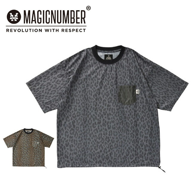【14日20時～17日9時59分まで使用可能なクーポン配布中】●MAGICNUMBER マジックナンバー MESH LEOPARD T-SHIRT メッシュレオパードTシャツ 26SS-MN009 【 トップス 半袖 ショートスリーブ ドローコード 調整可能 】