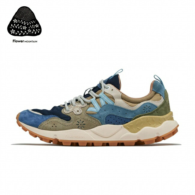 クーポン配布●FlowerMOUNTAIN フラワーマウンテン YAMANO3 ヤマノ3 Navy/Blue/Khaki FM63781 【 靴 スニーカー シューズ 抗菌 防臭 吸水 アウトドア 】|Highball