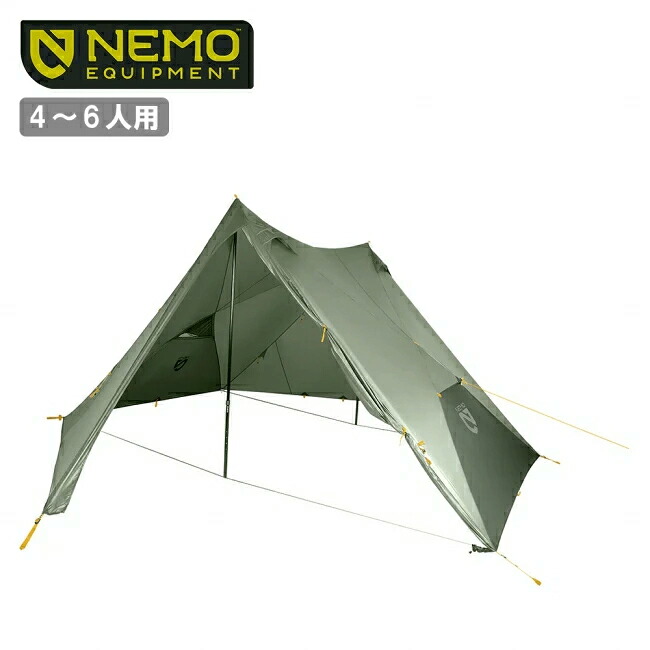 クーポン配布●NEMO Equipment ニーモ・イクイップメント Hexalite Evo 6P Combo Set ヘキサライトエボ6Pコンボセット NEM417-015025-MSH006 【 タープ 大型シェルター アウトドア キャンプ 6人 ファミリー 】|Highball