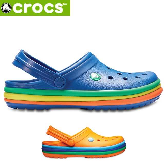 rainbow crocs shoes