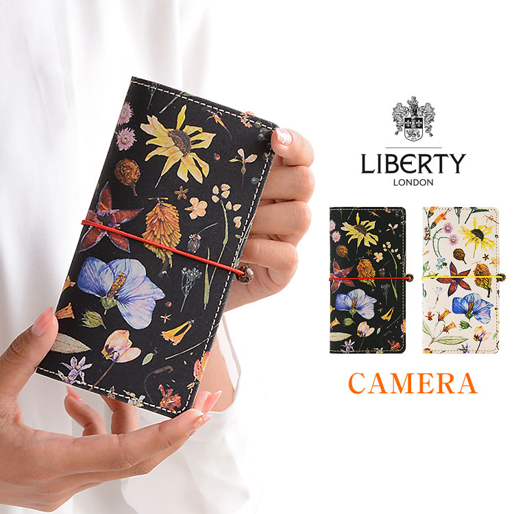 「iphone 17 対応」「リバティ・Floral Eve(フローラル・イヴ)・カメラ穴」 リバティ スマホケース 手帳型 全機種対応 本革 かわいい 花柄 カメラ穴 HIGHCAMP 母の日　iPhonese2　らくらくホン対応