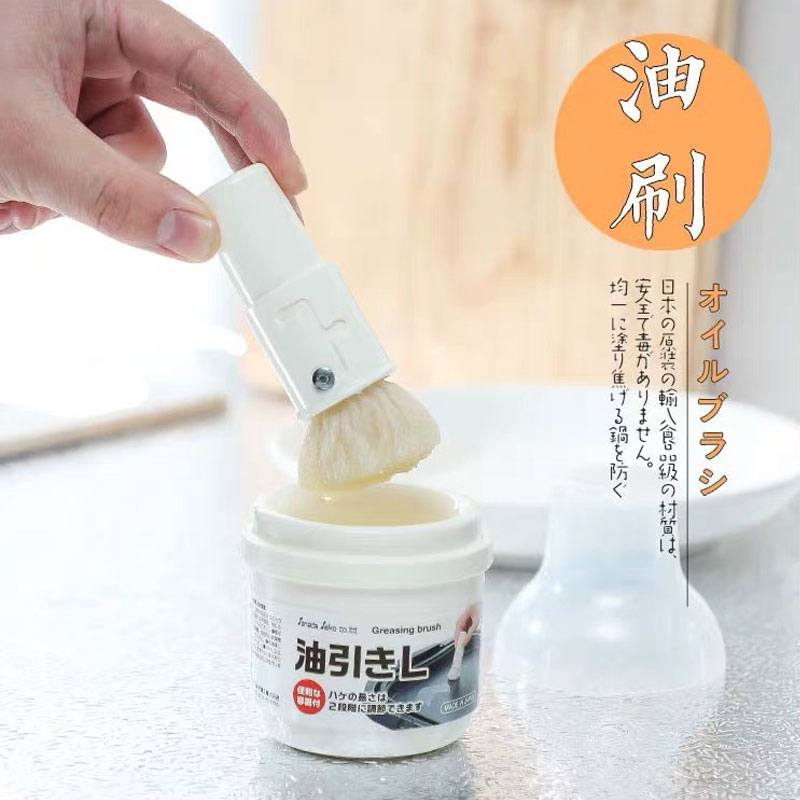 【楽天市場】【Higood 送料無料】オイルブラシ 油引き おしゃれ オイルポット 耐熱ガラス シリコンブラシ付きオイルボトル 油引き オイル ...