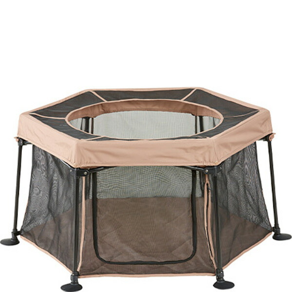 楽天市場】たためて洗えるペットサークル L ブラウン : わんにゃんStyle