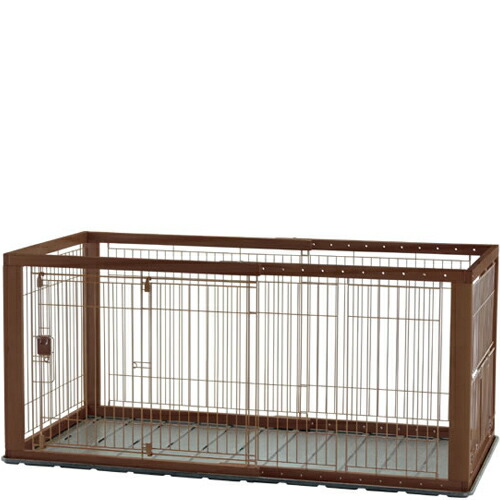 楽天市場】【送料無料】木製スライドペットサークル ワイド ダーク