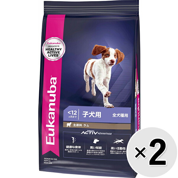 【セット販売】ユーカヌバ ラム&ライス 全犬種 子犬用 12ヶ月まで 7.5kg×2コ〔26060522dd〕|わんにゃんStyle