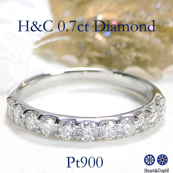 楽天市場】【送料無料】【H&C】Pt900 1.0ct テン ダイヤモンド ハーフ 