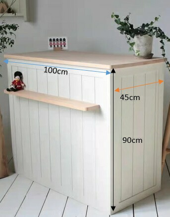 レジカウンター おしゃれ スリム ホワイト 完成品 受付 カウンター 接客 引出 荷物棚 木製 幅100x奥行45x高さ90cm シンプル 組立不要 日本製 業務用 別注可能 作業台 店舗 当店一番人気 オフィス 可動棚 理容室 水性塗料 台 棚付き 白 会計 美容室 レジ台 ハイカウンター