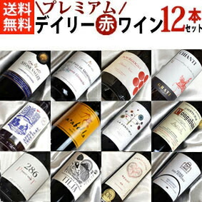 プレミアム　デイリー 赤ワイン 12本セット Ver.35 フルボディからミディアムボディまで！ ギフト・贈り物にも、デイリーにも 【赤ワインセット】【 750ml × 12 】【 通販 販売】【家呑み】【うち呑み】