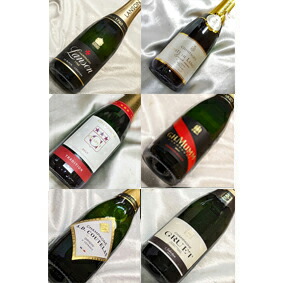 シャンパンづくし　ハーフボトル飲み比べ 6本セット　中堅実力派メゾンVer.40 ギフトセット 誕生日プレゼント 贈り物にも！ 【375ml×6】【ハーフワインセット】【シャンパン スパークリング ワイン セット】【ハーフサイズ】【 通販 販売】