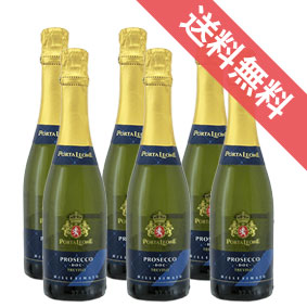ポルタ・レオーネ プロセッコ・トレヴィーゾ　ブリュット　ハーフボトル　6本セット Le Contesse Porta Leone Prosecco Treviso Brut イタリアワイン/ヴェネト/スパークリングワイン/辛口/ハーフワイン/ 375ml × 6 【泡 発泡】【まとめ買い 業務用】