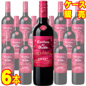 【コンチャ・イ・トロ】 カッシェロ・デル・ディアブロ　デビルズ・カルナバル ファンタスティック スイート 750ml 6本セット　ケース販売 【正規品・取り寄せ品】チリ/セントラル・ヴァレー/赤ワイン/フルボディ/重口/ 750ml &times; 6 【業務用】【メルシャン】｜ヒグチワイン Higuchi Wine