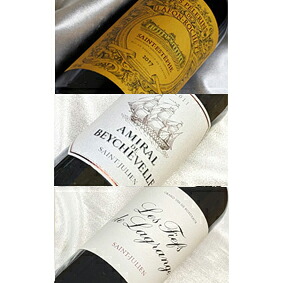 メドック格付け 人気の3級4級シャトーのセカンドワイン ハーフボトル 飲み比べ 3本セット Ver.2 【赤ワインセット】【 375ml × 3】【 通販 販売】