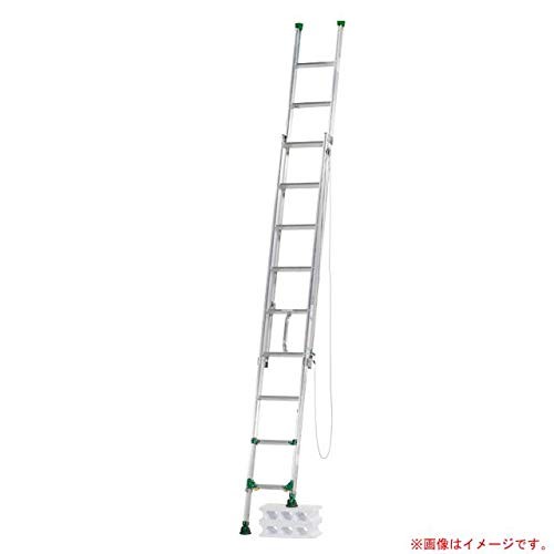 ★引き換え証散り散り！6/4 20:00-6/11 1:59★ アルインコ 段差があっても据え付ける能力のある 伸縮脚付き添い人2連掛けはしご ANE-53FX 全長2.77~5.31ｍ