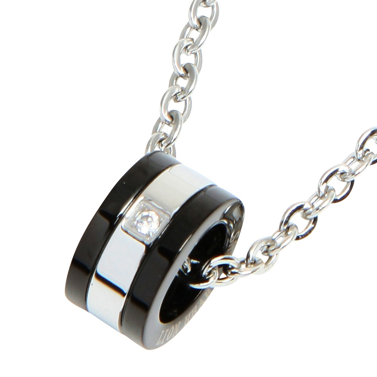 LION HEART ライオンハート ネックレス メンズ 04N122SM / アクセサリー ジュエリー シンプル ブランド プレゼント ギフト 贈り物 カップル ご褒美 おしゃれ オシャレ 大人 記念日 誕生日 誕プレ 記念 リング シルバー ブラック ステンレス