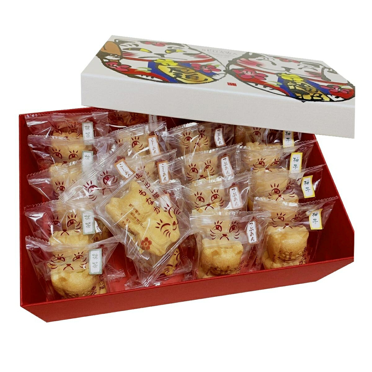 楽天市場】送料無料 [瀬川菓子舗] 猫箱(大) 4種の餡が入ったもなか