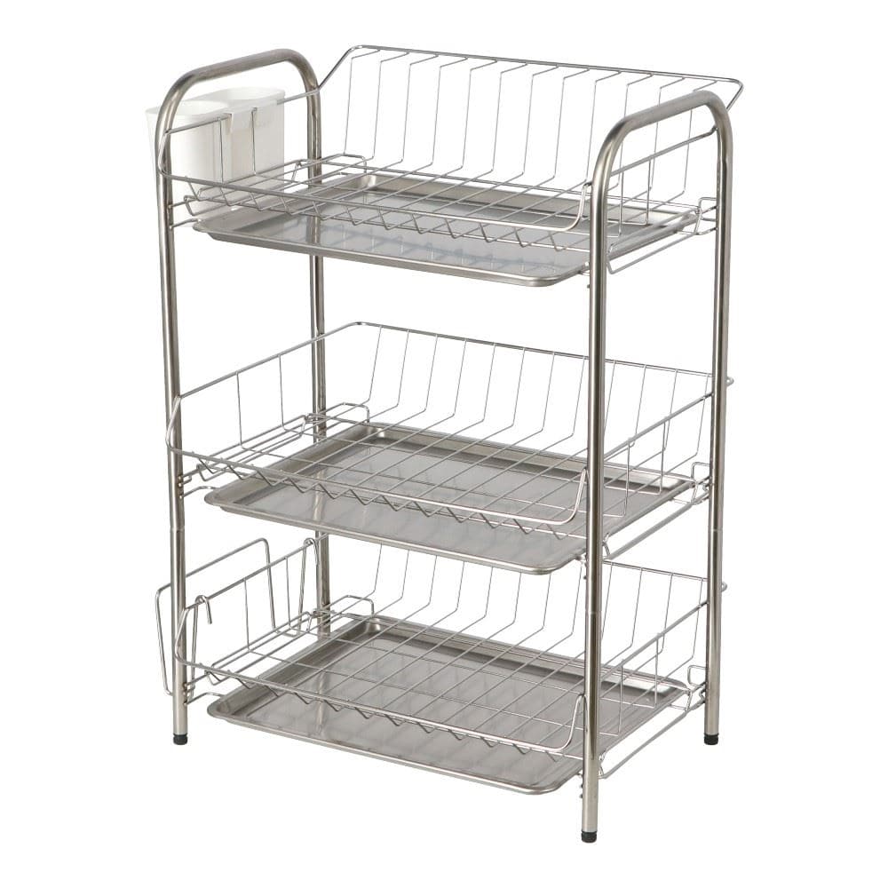 コーナンオリジナル LIFELEX ライフレックス ステンパイプ水切りラック 3段 395280-550SU / 家庭用 幅39.5×奥行30×高さ55 コーナン