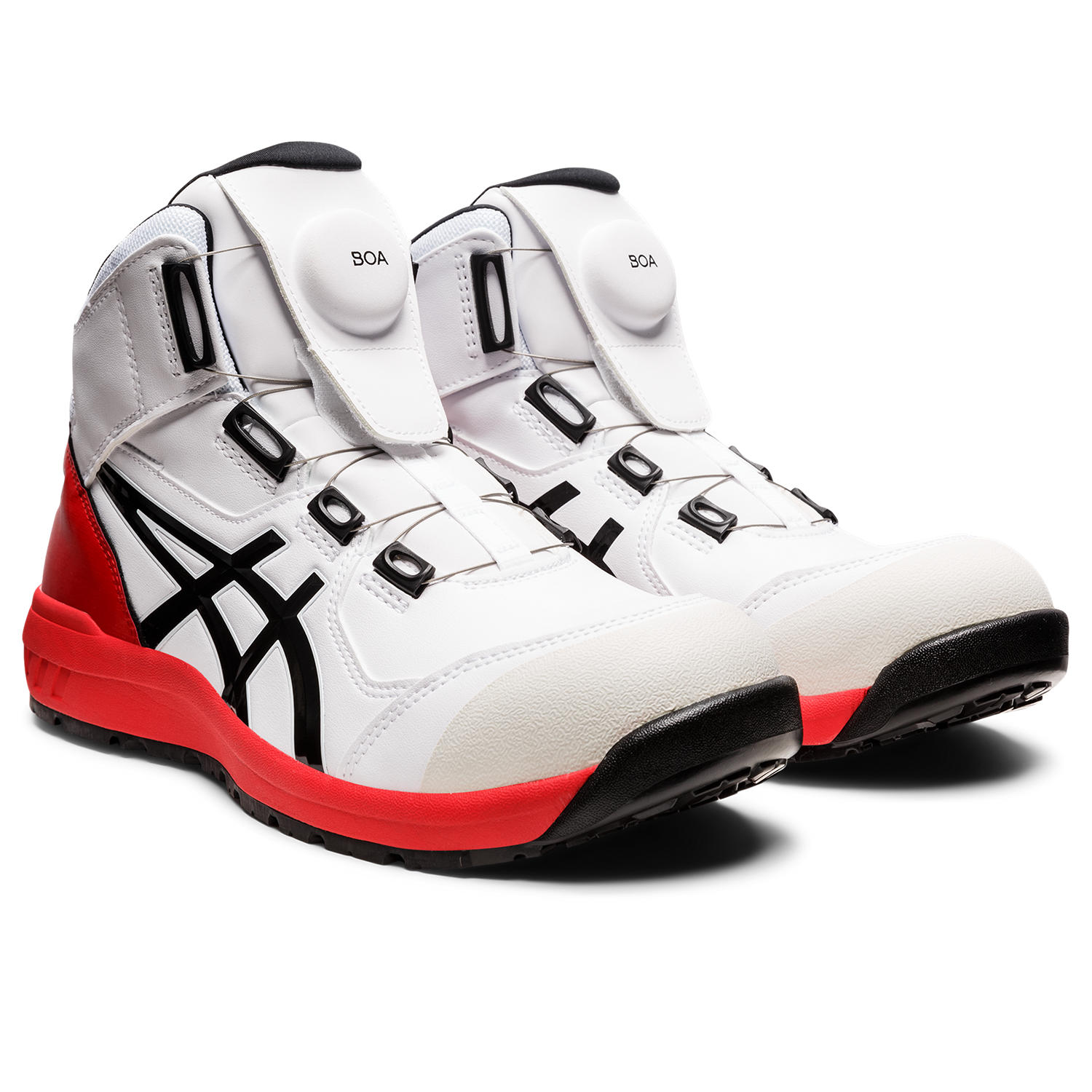 【エントリーでP10倍】★4/4 20:00-4/10 1:59★ ASICS アシックス ウィンジョブ CP304BOA ホワイト×ブラック 25.5cm / メンズ シューズ スニーカー ハイカット BOAフィットシステム 安全靴 アシックス cp304boa